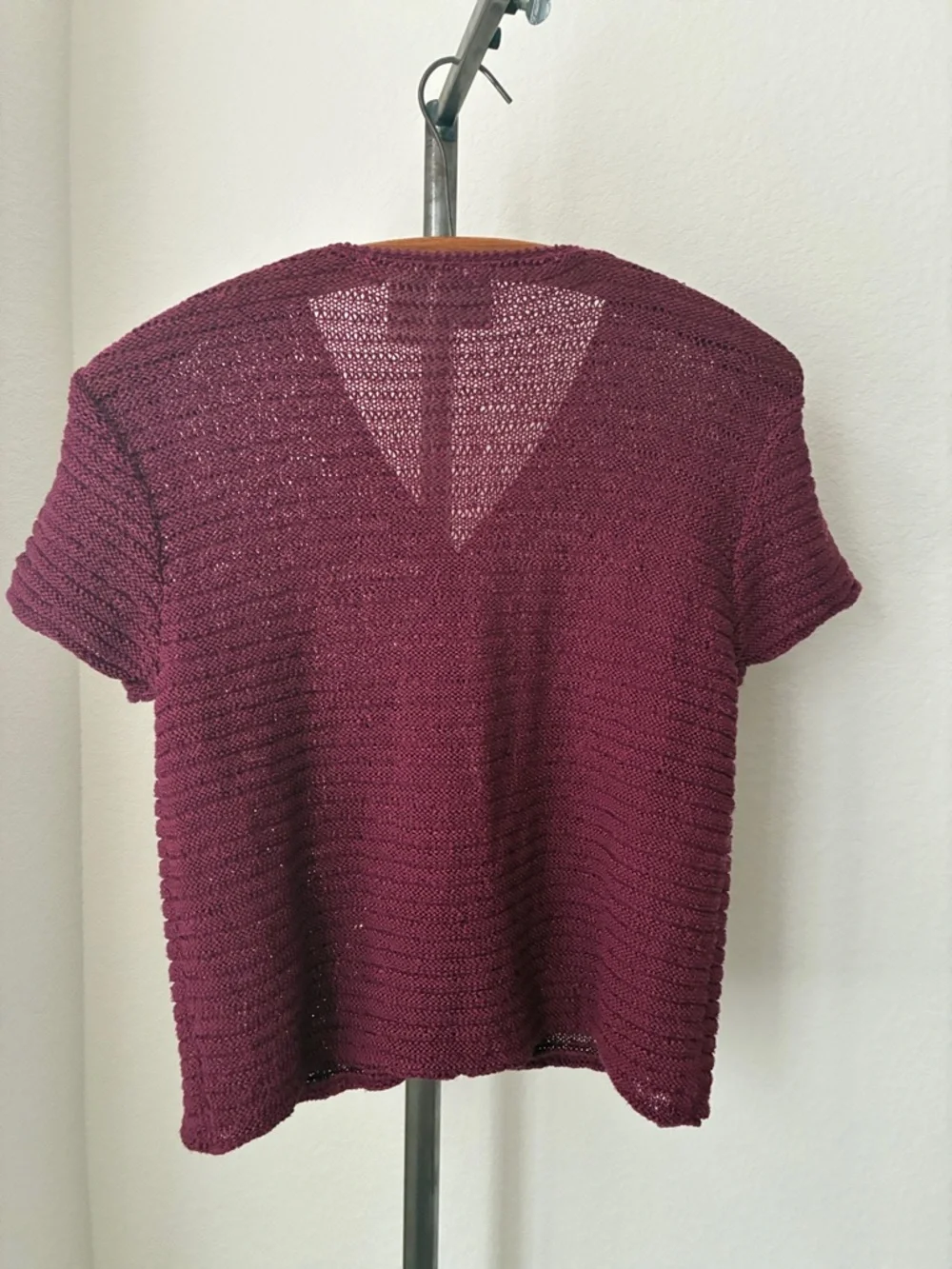 Emma & James sz M Purple Short Sleeve Cardigan Layer Lagenlook Coastal - Picture 4 of 4
